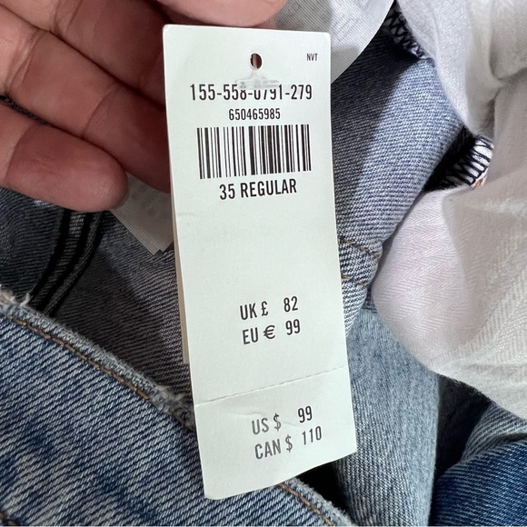 ABERCROMBIE & FITCH The 90’s Straight Ultra High Rise Distressed Jeans Size 20 - Picture 4 of 9